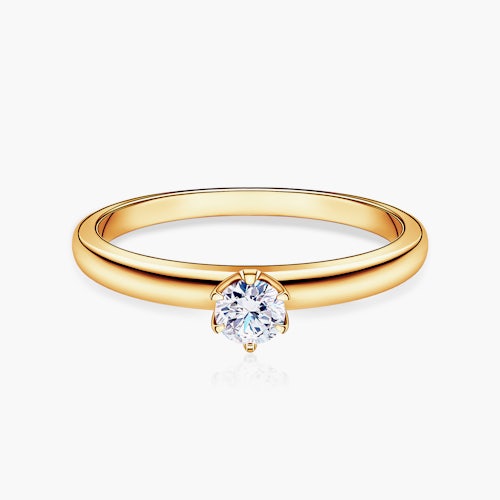 Pierścionek zaręczynowy SAVICKI: złoty, diament